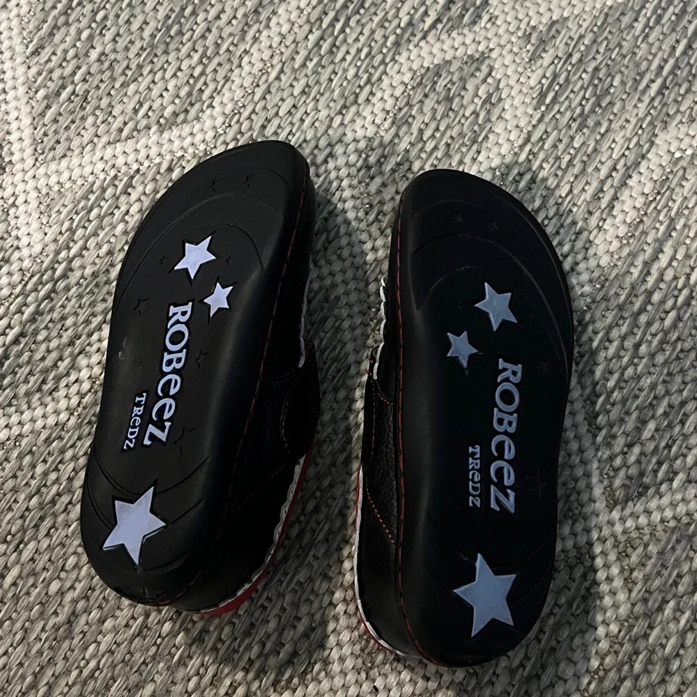 Robeez Black and Red Kids Dress Shoes